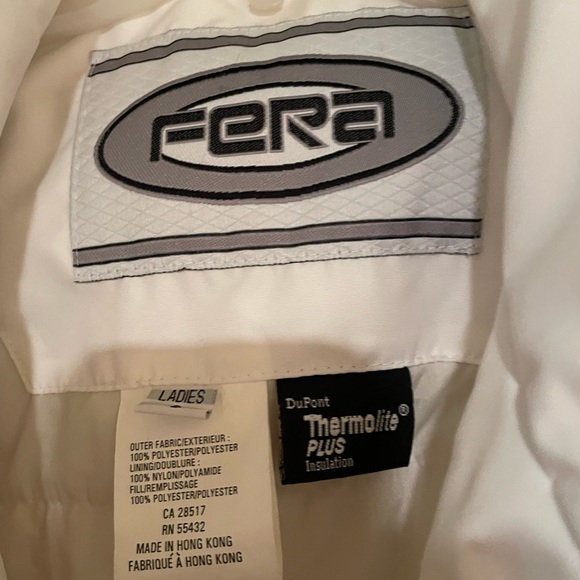 Fera ski jacket, size 8, gently used, white - Picture 5 of 6